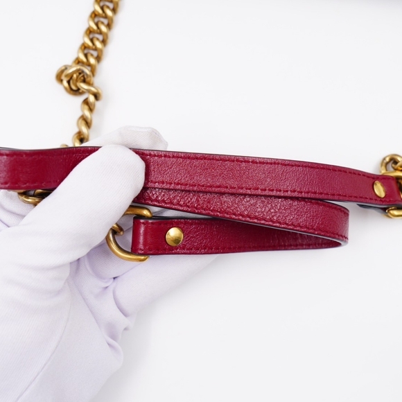 ❌️❌️SOLD❌️❌️AU21❤️ GUCCI Matelasse Diagonal Torchon GG Marmont Shoulder Bag - Picture 9 of 14